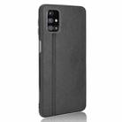For Samsung Galaxy M31s Shockproof Sewing Cow Pattern Skin PC + PU + TPU Case(Black) - 3