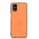 For Samsung Galaxy M31s Shockproof Sewing Cow Pattern Skin PC + PU + TPU Case(Orange) - 2