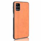 For Samsung Galaxy M31s Shockproof Sewing Cow Pattern Skin PC + PU + TPU Case(Orange) - 3