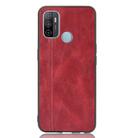 For OPPO A53 Shockproof Sewing Cow Pattern Skin PC + PU + TPU Case(Red) - 2