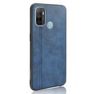 For OPPO A53 Shockproof Sewing Cow Pattern Skin PC + PU + TPU Case(Blue) - 3