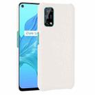 For OPPO Realme V5 5G Shockproof Crocodile Texture PC + PU Case(White) - 1