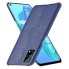 For OPPO Realme V5 5G Shockproof Crocodile Texture PC + PU Case(Blue) - 2