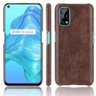 For OPPO Realme V5 5G Shockproof Litchi Texture PC + PU Case(Brown) - 1