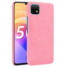 For Huawei Enjoy 20 Shockproof Crocodile Texture PC + PU Case(Pink) - 1