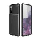 For Samsung Galaxy S20 Fan-Edition Carbon Fiber Texture Shockproof TPU Case(Black) - 1