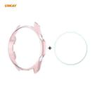 For Samsung Galaxy Watch 3 41mm ENKAY Hat-Prince ENK-AC8206 2 in 1 Protective Matte PC Case + 0.2mm 9H 2.15D Curved Edge Tempered Glass Film(Pink) - 1