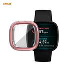 For Fitbit Versa 3 / Fitbit Sense ENKAY Hat-Prince ENK-AC8208 Full Coverage Electroplate TPU Soft Case(Pink) - 1