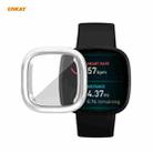 For Fitbit Versa 3 / Fitbit Sense ENKAY Hat-Prince ENK-AC8208 Full Coverage Electroplate TPU Soft Case(Silver) - 1