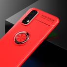 For OPPO Realme 7 Metal Ring Holder 360 Degree Rotating TPU Case(Red+Red) - 2