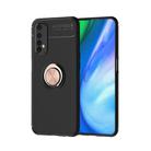 For OPPO Realme 7 Metal Ring Holder 360 Degree Rotating TPU Case(Black+Rose Gold) - 1