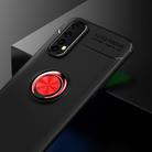 For OPPO Realme 7 Metal Ring Holder 360 Degree Rotating TPU Case(Black+Red) - 2