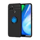 For OPPO Realme V3 Metal Ring Holder 360 Degree Rotating TPU Case(Black+Blue) - 1