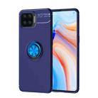 For OPPO F17 Pro Metal Ring Holder 360 Degree Rotating TPU Case(Blue+Blue) - 1