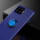 For OPPO F17 Pro Metal Ring Holder 360 Degree Rotating TPU Case(Blue+Blue) - 2