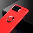 For OPPO F17 Pro Metal Ring Holder 360 Degree Rotating TPU Case(Red+Red) - 2