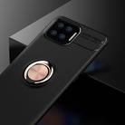 For OPPO F17 Pro Metal Ring Holder 360 Degree Rotating TPU Case(Black+Rose Gold) - 2