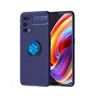 For OPPO Realme X7Pro Metal Ring Holder 360 Degree Rotating TPU Case(Blue+Blue) - 1