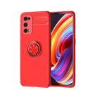 For OPPO Realme X7Pro Metal Ring Holder 360 Degree Rotating TPU Case(Red+Red) - 1