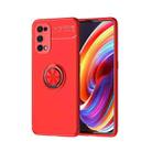 For OPPO Realme X7Pro Metal Ring Holder 360 Degree Rotating TPU Case(Red+Red) - 1