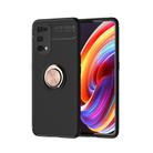 For OPPO Realme X7Pro Metal Ring Holder 360 Degree Rotating TPU Case(Black+Rose Gold) - 1