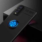 For VIVO Y20 Metal Ring Holder 360 Degree Rotating TPU Case(Black+Blue) - 2