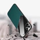 For iPhone 12 All-inclusive Leather + Organic Glass Phone Case with Metal Iron Sheet(Green) - 3