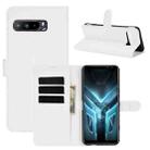 For Asus ROG Phone 3 ZS661KS Litchi Texture Horizontal Flip Protective Case with Holder & Card Slots & Wallet(White) - 1