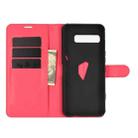 For Asus ROG Phone 3 ZS661KS Litchi Texture Horizontal Flip Protective Case with Holder & Card Slots & Wallet(Red) - 3