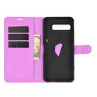 For Asus ROG Phone 3 ZS661KS Litchi Texture Horizontal Flip Protective Case with Holder & Card Slots & Wallet(Purple) - 2
