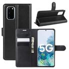 For Samsung Galaxy S20 FE 4G / 5G Litchi Texture Horizontal Flip Protective Case with Holder & Card Slots & Wallet(Black) - 1