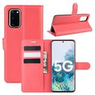 For Samsung Galaxy S20 FE 4G / 5G Litchi Texture Horizontal Flip Protective Case with Holder & Card Slots & Wallet(Red) - 1