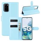 For Samsung Galaxy S20 FE 4G / 5G Litchi Texture Horizontal Flip Protective Case with Holder & Card Slots & Wallet(Blue) - 1