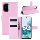 For Samsung Galaxy S20 FE 4G / 5G Litchi Texture Horizontal Flip Protective Case with Holder & Card Slots & Wallet(Pink) - 1