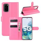 For Samsung Galaxy S20 FE 4G / 5G Litchi Texture Horizontal Flip Protective Case with Holder & Card Slots & Wallet(Rose Red) - 1