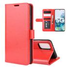 For Samsung Galaxy S20 FE 4G / 5G R64 Texture Single Horizontal Flip Protective Case with Holder & Card Slots & Wallet& Photo Frame(Red) - 1