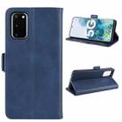 For Samsung Galaxy S20 FE 4G / 5G Dual-side Magnetic Buckle Horizontal Flip Leather Case with Holder & Card Slots & Wallet(Dark Blue) - 3