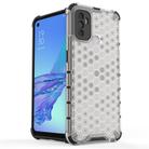 For OPPO A53 2020  Shockproof Honeycomb PC + TPU Case(White) - 3