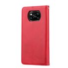 For Xiaomi POCO X3 NFC Knead Skin Texture Horizontal Flip Leather Case with Photo Frame & Holder & Card Slots & Wallet(Red) - 3