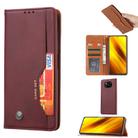For Xiaomi POCO X3 NFC Knead Skin Texture Horizontal Flip Leather Case with Photo Frame & Holder & Card Slots & Wallet(Wine Red) - 1
