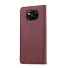 For Xiaomi POCO X3 NFC Knead Skin Texture Horizontal Flip Leather Case with Photo Frame & Holder & Card Slots & Wallet(Wine Red) - 3