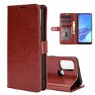 For OPPO A53 2020/OPPO A32 2020 R64 Texture Single Horizontal Flip Protective Case with Holder & Card Slots & Wallet& Photo Frame(Brown) - 1