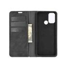 For OPPO A53 2020/OPPO A32 2020 Retro-skin Business Magnetic Suction Leather Case with Holder & Card Slots & Wallet(Black) - 2