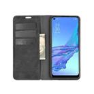 For OPPO A53 2020/OPPO A32 2020 Retro-skin Business Magnetic Suction Leather Case with Holder & Card Slots & Wallet(Black) - 3