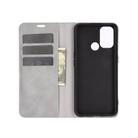For OPPO A53 2020/OPPO A32 2020 Retro-skin Business Magnetic Suction Leather Case with Holder & Card Slots & Wallet(Grey) - 2