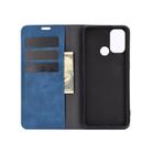For OPPO A53 2020/OPPO A32 2020 Retro-skin Business Magnetic Suction Leather Case with Holder & Card Slots & Wallet(Dark Blue) - 2