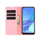 For OPPO A53 2020/OPPO A32 2020 Retro-skin Business Magnetic Suction Leather Case with Holder & Card Slots & Wallet(Pink) - 3