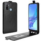 For OPPO A53 2020/OPPO A32 2020 R64 Texture Single Vertical Flip Leather Protective Case with Card Slots & Photo Frame(Black) - 1