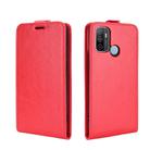 For OPPO A53 2020/OPPO A32 2020 R64 Texture Single Vertical Flip Leather Protective Case with Card Slots & Photo Frame(Red) - 2