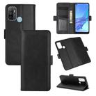 For OPPO A53 2020/OPPO A32 2020 Dual-side Magnetic Buckle Horizontal Flip Leather Case with Holder & Card Slots & Wallet(Black) - 1